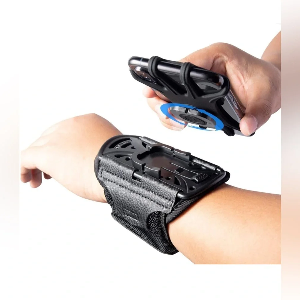 Black Wearable Wristband for Electronics